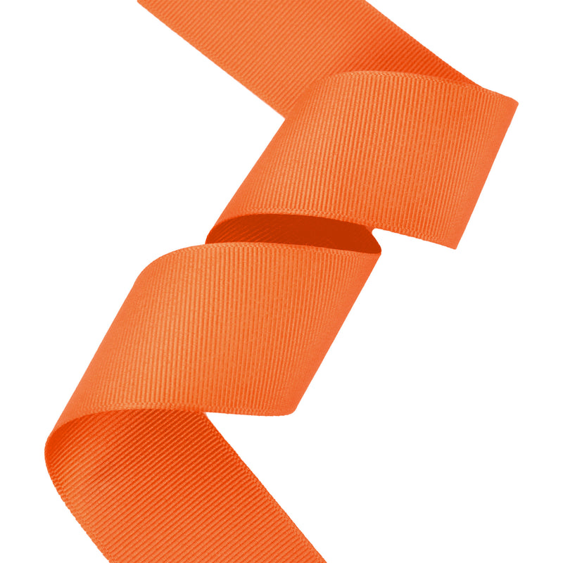 1 1/2" Textured Grosgrain Ribbon | Torrid Orange (750) | 50 Yard Roll