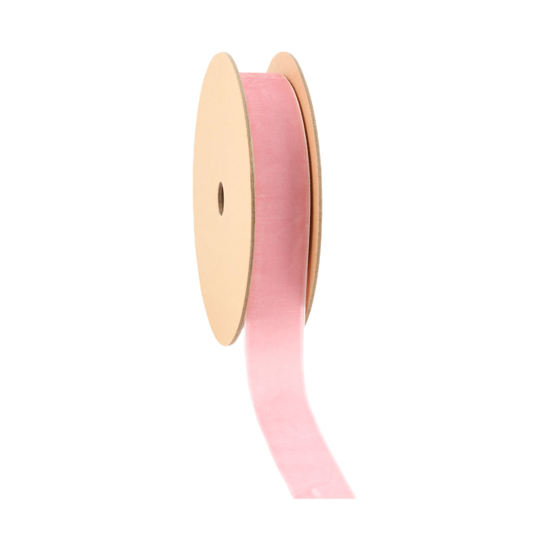 1" Velvet Ribbon | Pink | 10 Yard Roll