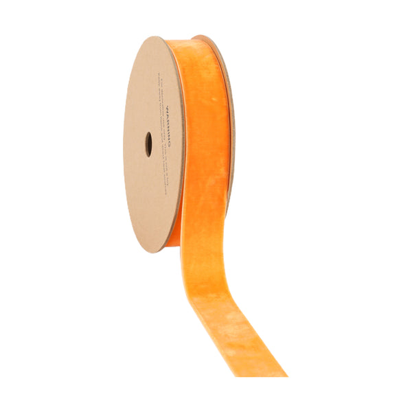 1" Velvet Ribbon | Orange | 10 Yard Roll