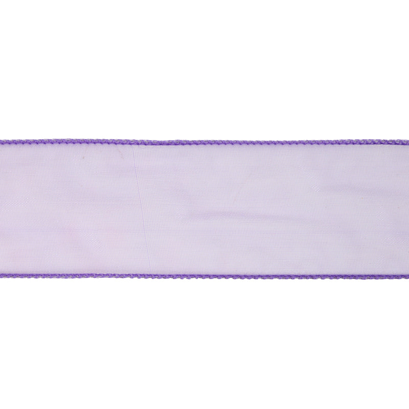 1 1/2" Wired Sheer Ribbon | Lavender | 50 Yard Roll