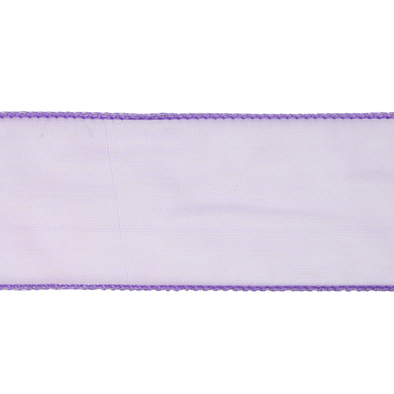 2 1/2" Wired Sheer Ribbon | Lavender | 50 Yard Roll