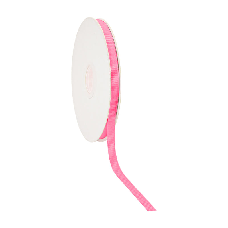 3/8" Textured Grosgrain Ribbon | Neon Pink (2550) | 100 Yard Roll