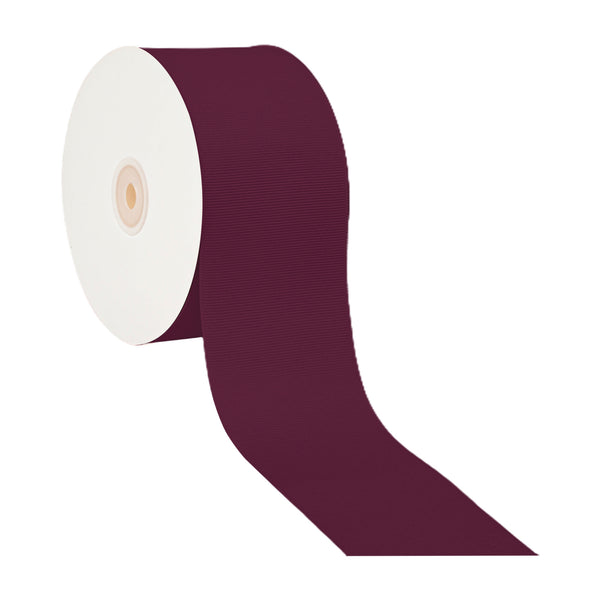 3" Textured Grosgrain Ribbon | Burgundy (277) | 50 Yard Roll