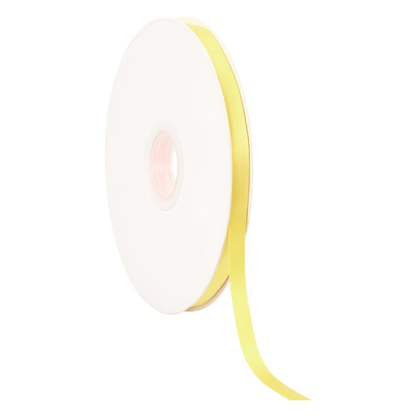 3/8" Double Face Satin Ribbon | Lemon (640) | 100 Yard Roll