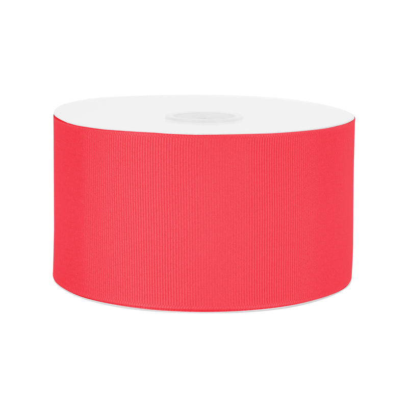 3" Textured Grosgrain Ribbon | Hot Red (252) | 50 Yard Roll