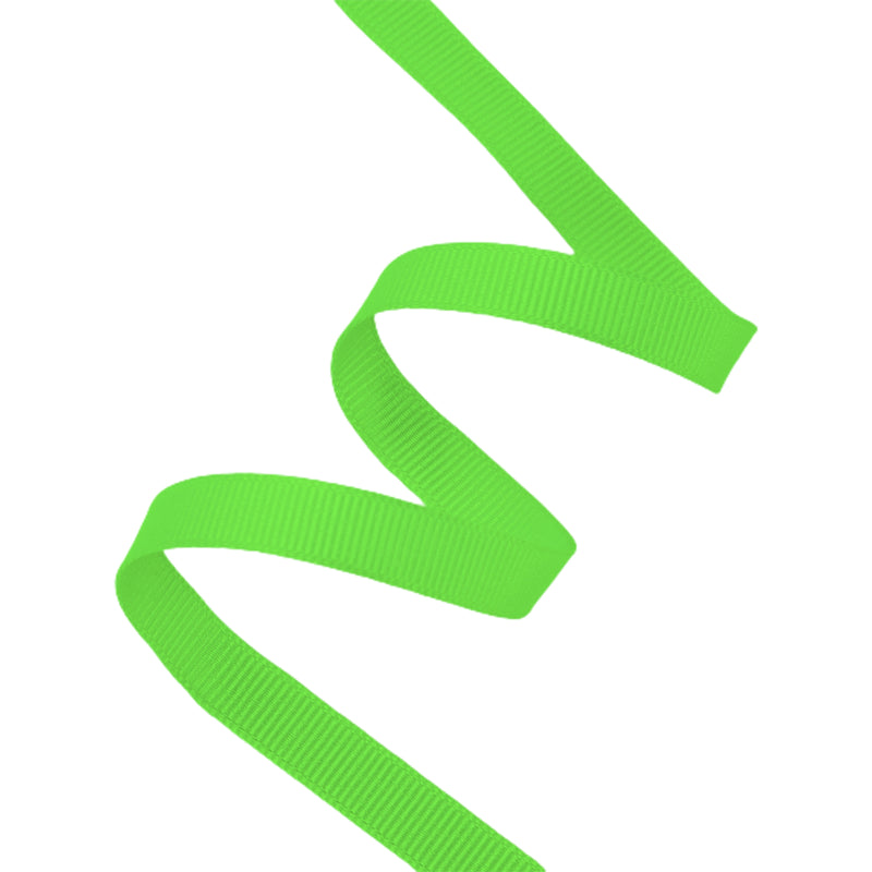3/8" Textured Grosgrain Ribbon | Neon Green (2586) | 100 Yard Roll