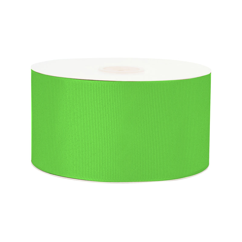 3" Textured Grosgrain Ribbon | Neon Green (2586) | 50 Yard Roll