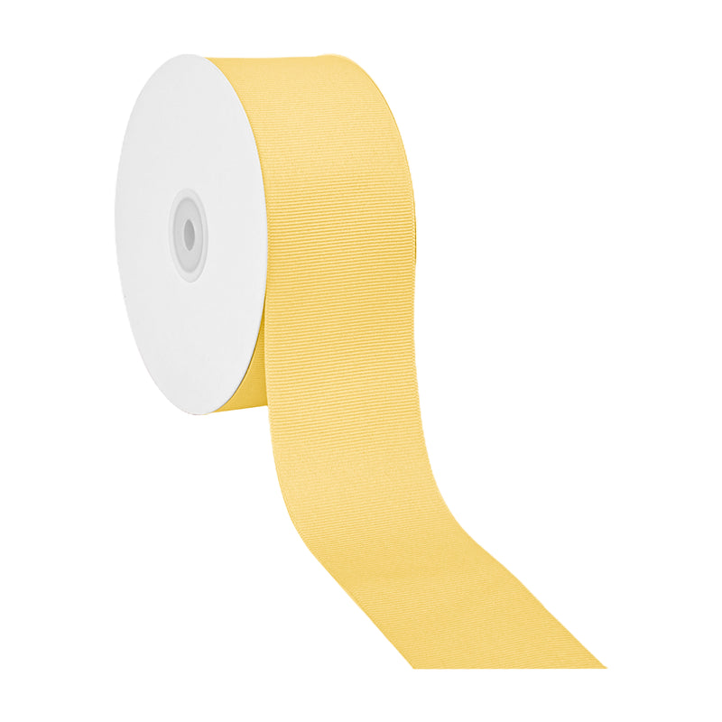 2 1/4" Textured Grosgrain Ribbon | Yellow Gold (660) | 50 Yard Roll