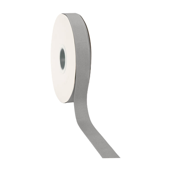 7/8" Textured Grosgrain Ribbon | Grey (015) | 100 Yard Roll