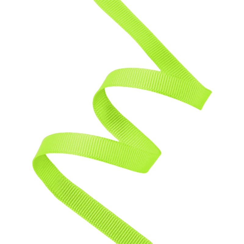 3/8" Textured Grosgrain Ribbon | Neon Lime (2545) | 100 Yard Roll