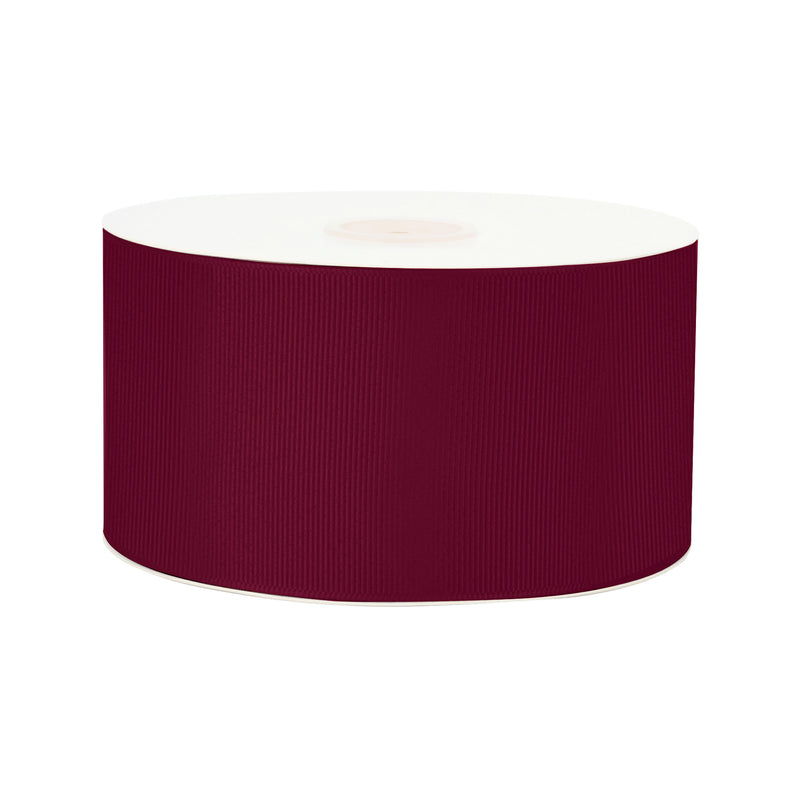 3" Textured Grosgrain Ribbon | Cranberry (270) | 50 Yard Roll