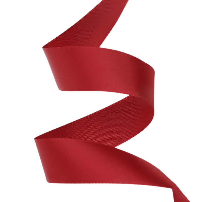 1" Double Face Satin Ribbon | Red (250) | 50 Yard Roll