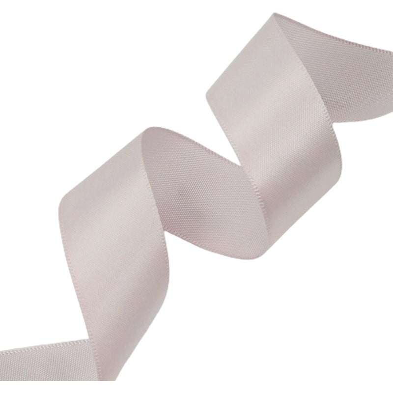 1" Double Face Satin Ribbon | Silver (012) | 25 Yard Roll