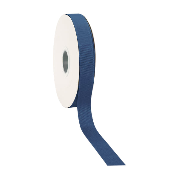 7/8" Textured Grosgrain Ribbon | Lt Navy (365) | 100 Yard Roll