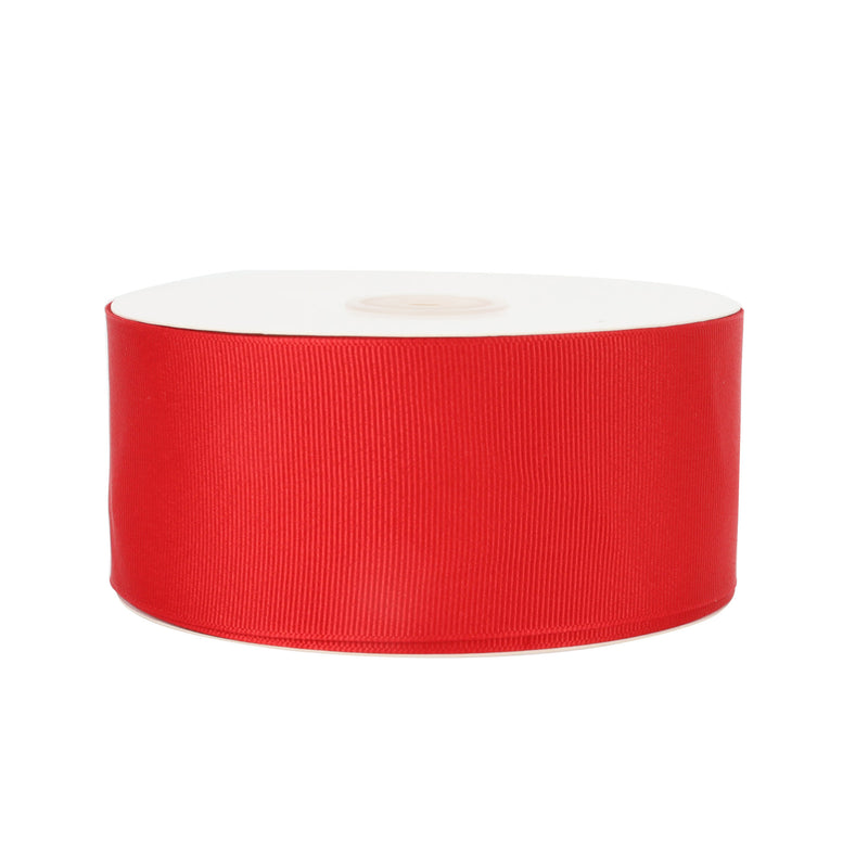 2 1/4" Textured Grosgrain Ribbon | Poppy Red (235) | 50 Yard Roll