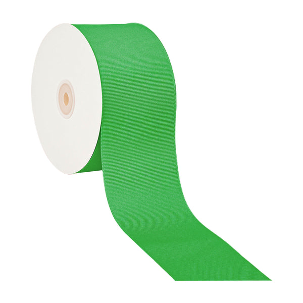 3" Textured Grosgrain Ribbon | Emerald (580) | 50 Yard Roll