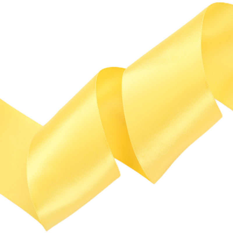 3" Double Face Satin Ribbon | Maize (650) | 25 Yard Roll