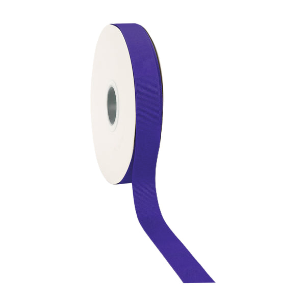 7/8" Textured Grosgrain Ribbon | Regal Purple (470) | 100 Yard Roll