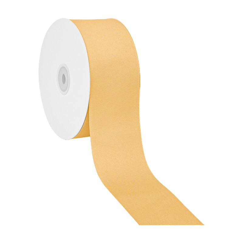 2 1/4" Textured Grosgrain Ribbon | Gold (675) | 50 Yard Roll