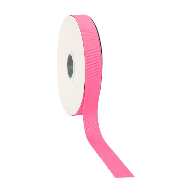 7/8" Textured Grosgrain Ribbon | Neon Pink (2550) | 100 Yard Roll