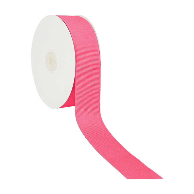 1 1/2" Textured Grosgrain Ribbon | New Shocking Pink (176) | 50 Yard Roll