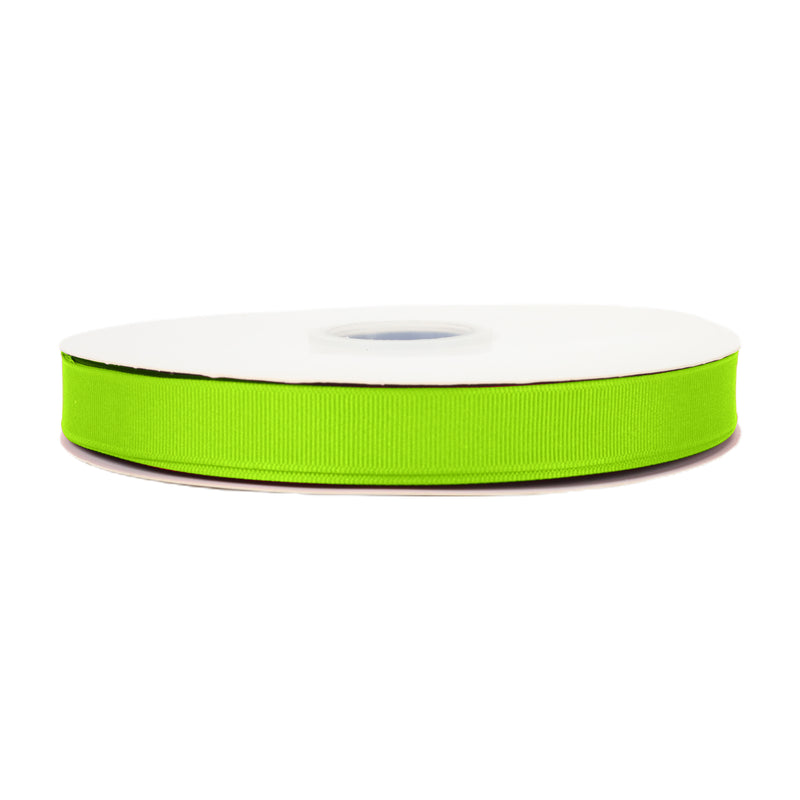 7/8" Textured Grosgrain Ribbon | Neon Lime (2545) | 100 Yard Roll