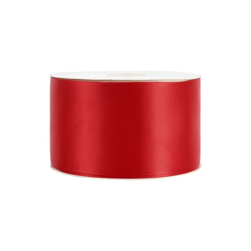 3" Double Face Satin Ribbon | Red (250) | 25 Yard Roll