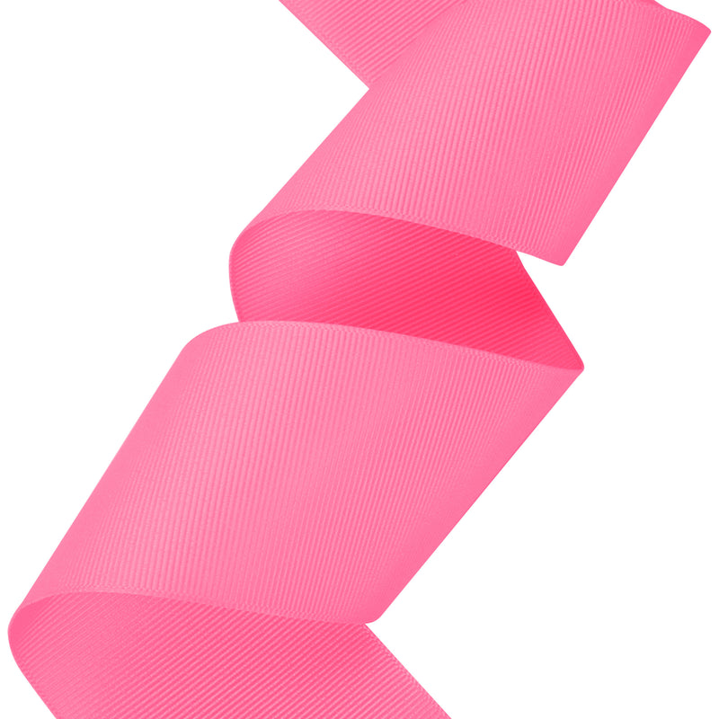 3" Textured Grosgrain Ribbon | Neon Pink (2550) | 50 Yard Roll