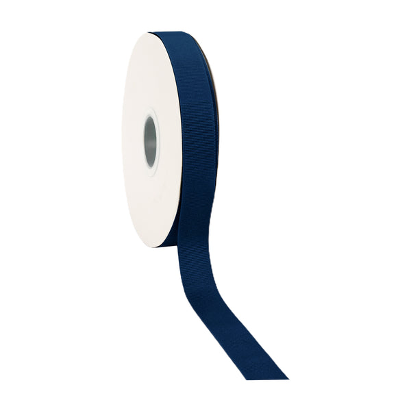 7/8" Textured Grosgrain Ribbon | Marine Blue (367) | 100 Yard Roll