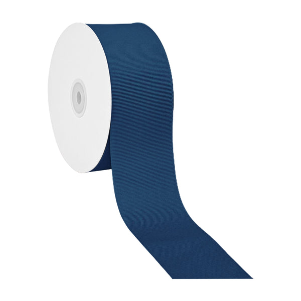 2 1/4" Textured Grosgrain Ribbon | Lt Navy (365) | 50 Yard Roll