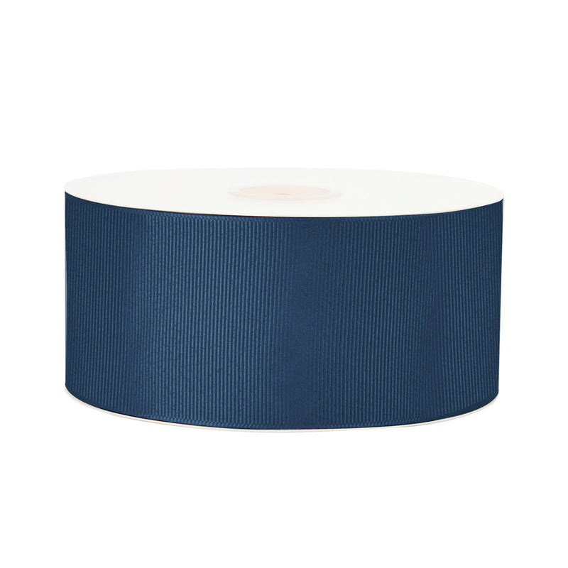 2 1/4" Textured Grosgrain Ribbon | Lt Navy (365) | 50 Yard Roll