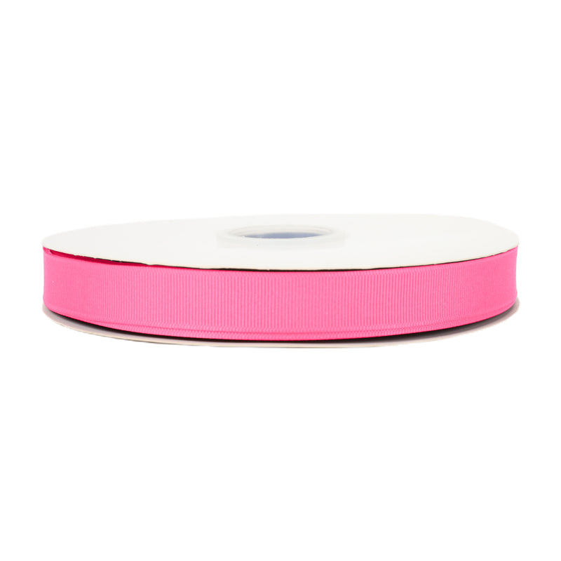 7/8" Textured Grosgrain Ribbon | Neon Pink (2550) | 100 Yard Roll