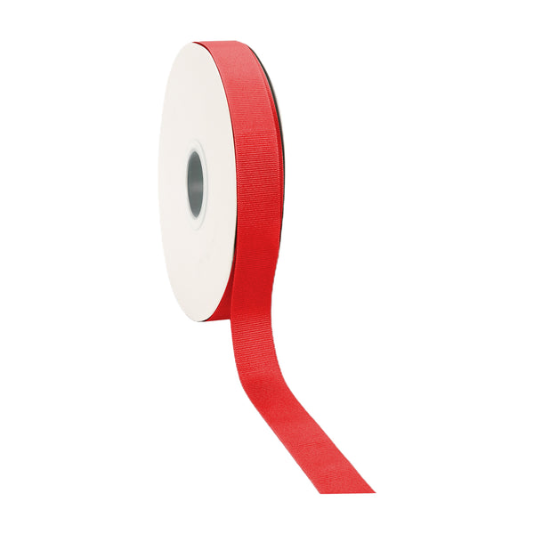 7/8" Textured Grosgrain Ribbon | Poppy Red (235) | 100 Yard Roll