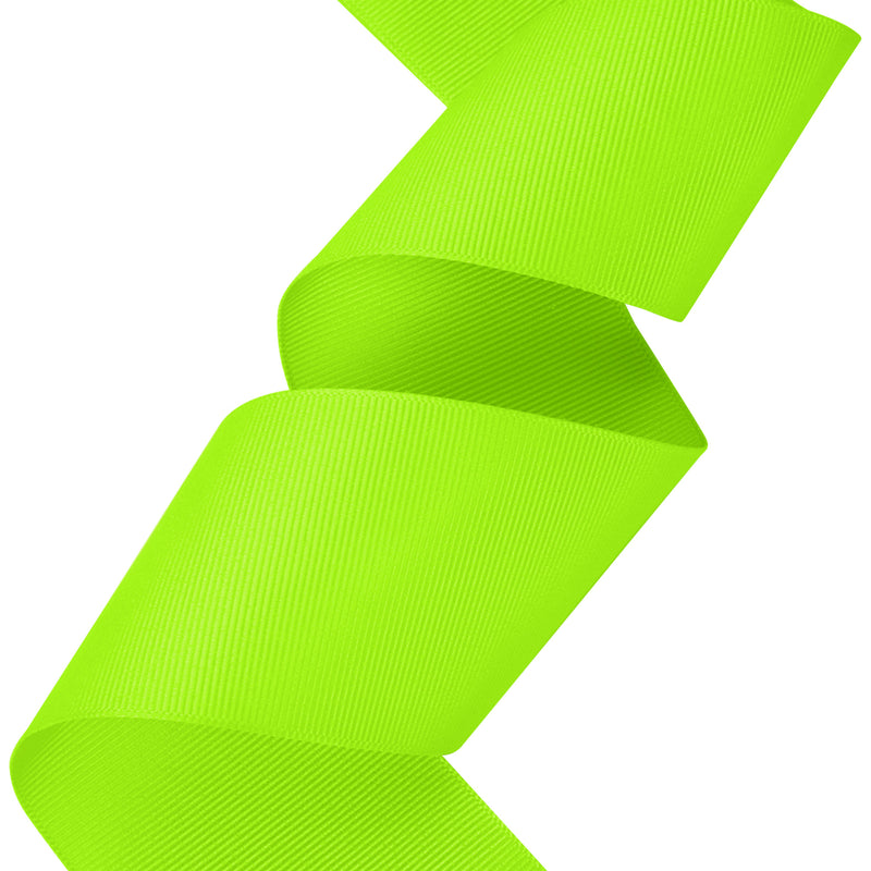 3" Textured Grosgrain Ribbon | Neon Lime (2545) | 50 Yard Roll