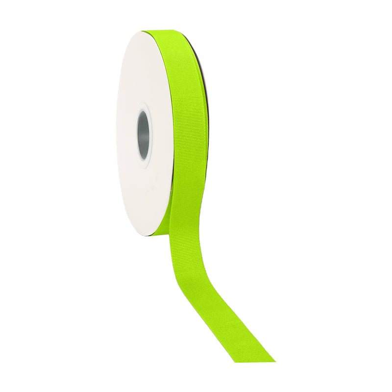 7/8" Textured Grosgrain Ribbon | Neon Lime (2545) | 100 Yard Roll