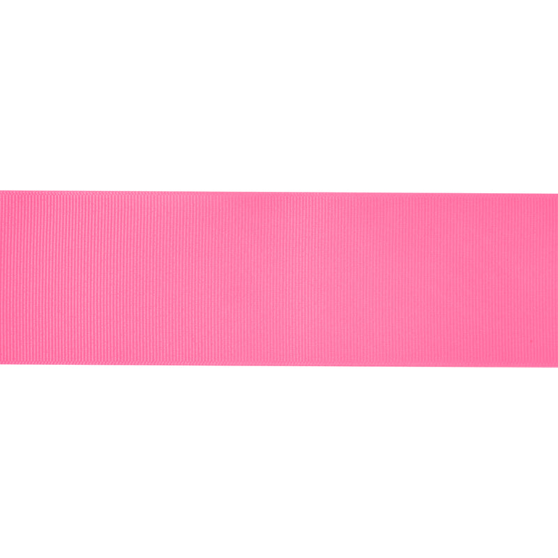 2 1/4" Textured Grosgrain Ribbon | Neon Pink (2550) | 50 Yard Roll