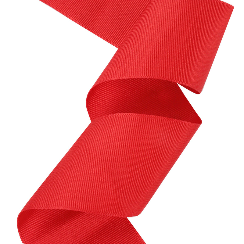 2 1/4" Textured Grosgrain Ribbon | Poppy Red (235) | 50 Yard Roll