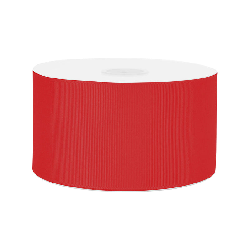 3" Textured Grosgrain Ribbon | Red (250) | 50 Yard Roll