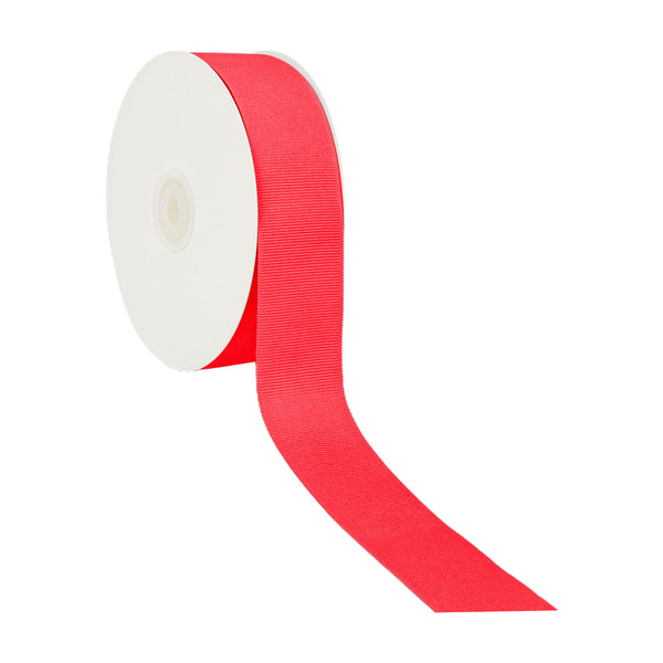 1 1/2" Textured Grosgrain Ribbon | Hot Red (252) | 100 Yard Roll