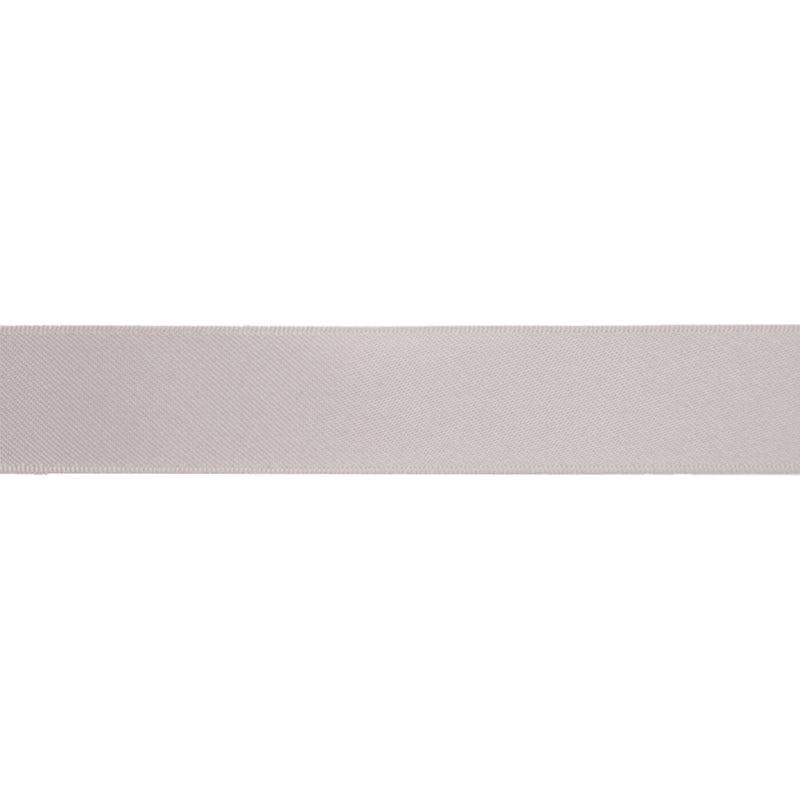 1" Double Face Satin Ribbon | Silver (012) | 25 Yard Roll
