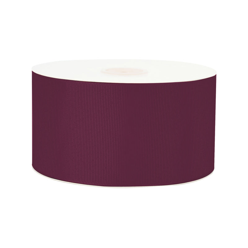 3" Textured Grosgrain Ribbon | Burgundy (277) | 50 Yard Roll