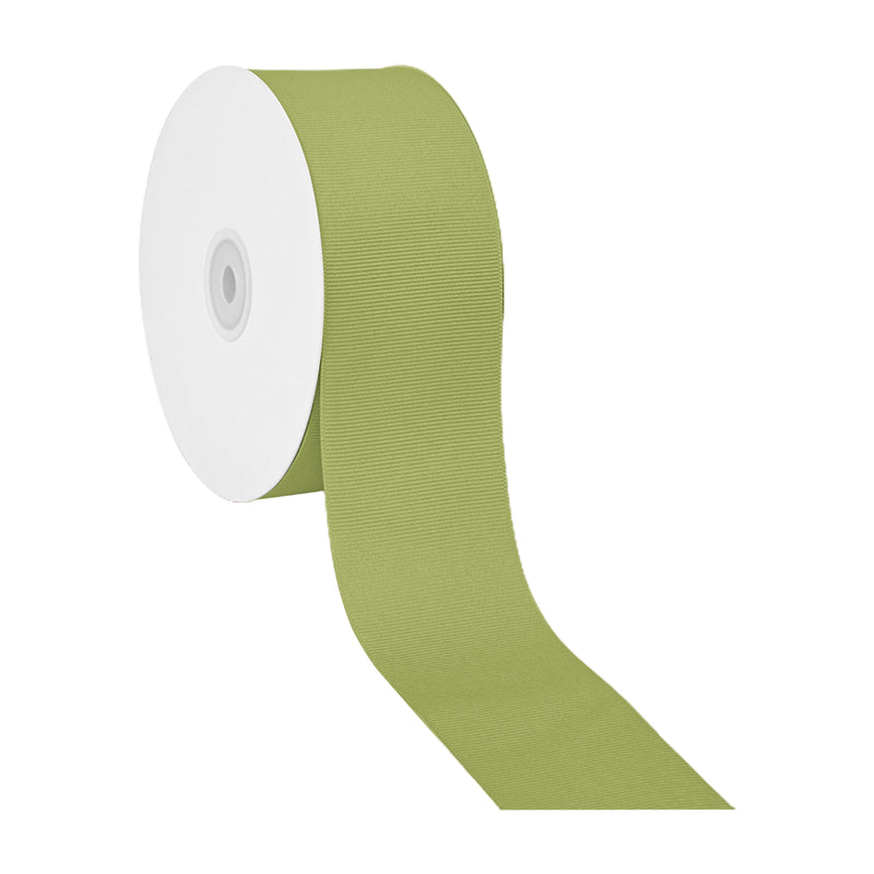 2 1/4" Textured Grosgrain Ribbon | Lemon Grass (528) | 50 Yard Roll