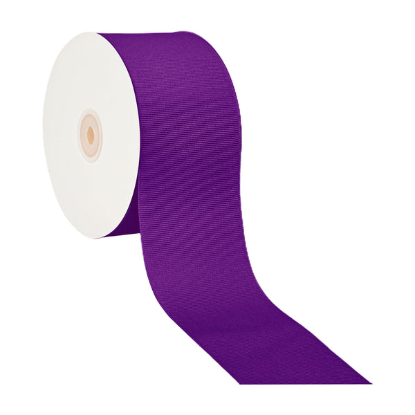 3" Textured Grosgrain Ribbon | Purple (465) | 50 Yard Roll