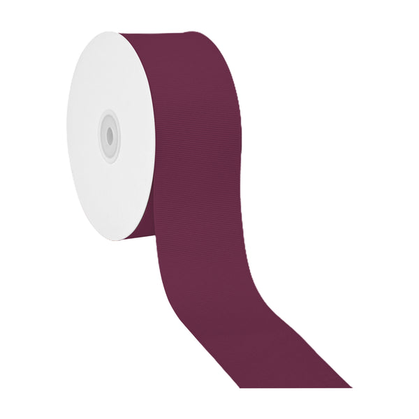 2 1/4" Textured Grosgrain Ribbon | Burgundy (277) | 50 Yard Roll