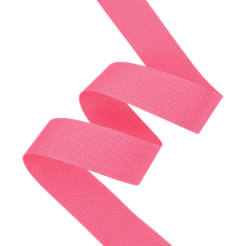 7/8" Textured Grosgrain Ribbon | New Shocking Pink (176) | 100 Yard Roll