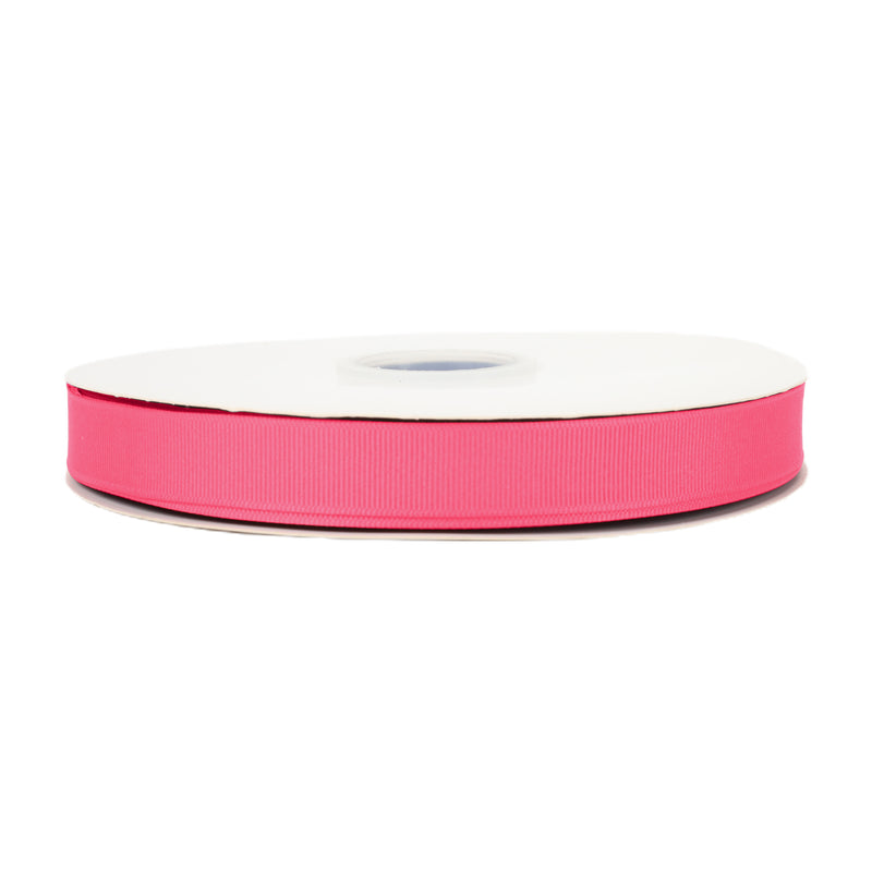 7/8" Textured Grosgrain Ribbon | New Shocking Pink (176) | 100 Yard Roll