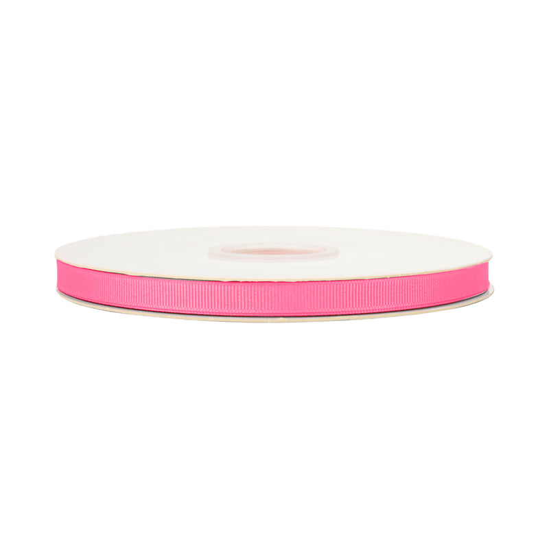 3/8" Textured Grosgrain Ribbon | Neon Pink (2550) | 100 Yard Roll