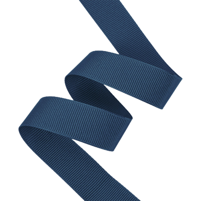 7/8" Textured Grosgrain Ribbon | Lt Navy (365) | 100 Yard Roll