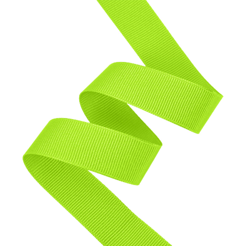 7/8" Textured Grosgrain Ribbon | Neon Lime (2545) | 100 Yard Roll