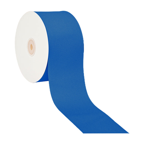 3" Textured Grosgrain Ribbon | Electric Blue (352) | 50 Yard Roll